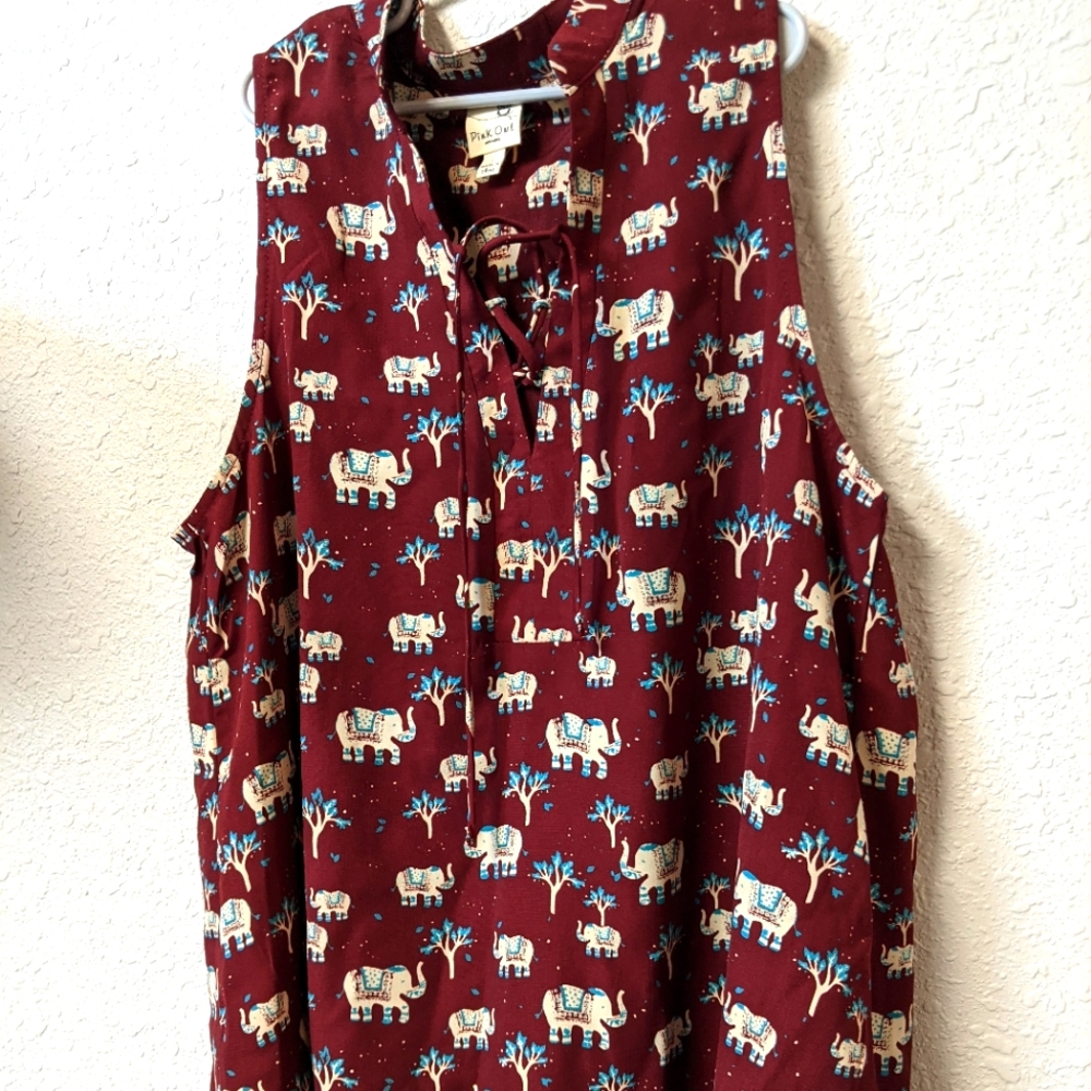 Pink Owl tank top